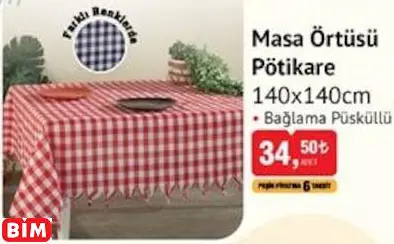 MASA ÖRTÜSÜ PÖTİKARE MASA ÖRTÜSÜ PÖTİKARE